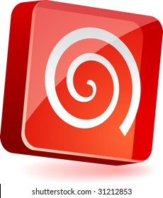 Swirl 3d icon. Vector illustration.