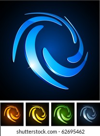 Swirl 3d vector icon such logos.