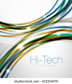 Swirl abstract background. Vector blur waves