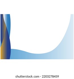 Swirl abstract blue yellow gradient isolated on white background fit for fluid poster design. Eps10 vector