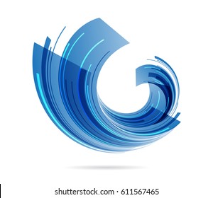 Swirl abstract business symbol on white