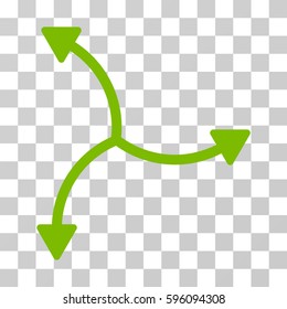 Swirl Arrows icon. Vector illustration style is flat iconic symbol, eco green color, transparent background. Designed for web and software interfaces.