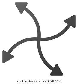 Swirl Arrows vector toolbar icon for software design. Style is a gradient icon symbol on a white background.