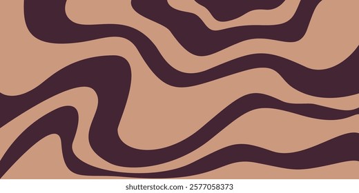Swirl background coffee or caramel. Mocha mousse swirl wave. Coffee pattern wave. Vector illustration