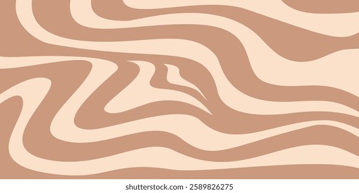 Swirl background coffee or caramel. Mocha mousse swirl wave. Coffee pattern wave. Vector illustration