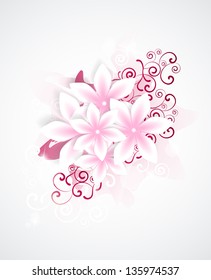 swirl background for the design of flowers, vector