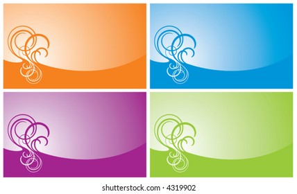 Mueva el fondo en cuatro hermosos colores