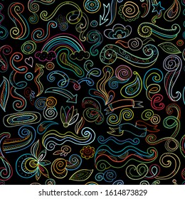 Swirl background, seamless pattern for your design. Vector illustration
