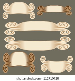 swirl banners set