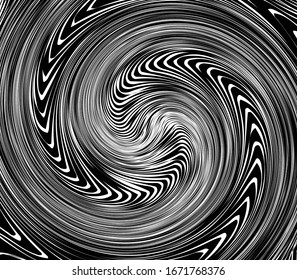 Swirl of black and white mixed paint, vector design