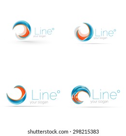 Swirl blue orange company logo design. Universal for all ideas and concepts. Business creative icon