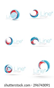 Swirl blue red company logo design. Universal for all ideas and concepts. Business creative icon