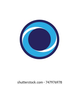 swirl blue water symbol vector