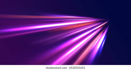 Swirl bokeh effect. Colored shiny sparks of spiral wave. Curved bright speed line swirls. Shiny wavy path. Rotating dynamic neon circle. Magic golden swirl with highlights.
