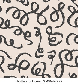 swirl brush strokes seamless pattern for wallpaper, scrapbooking, stationary, textile prints, etc. EPS 10