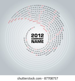 Swirl calendar 2012