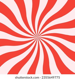 Swirl candy background with abstract sunburst. Vector illustration