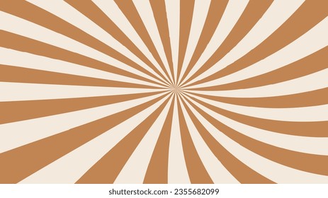 Swirl caramel background with sunburst vector illustration