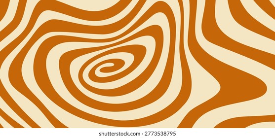 Swirl Caramel and Milk Pattern. Vector Chocolate Splash Background. Abstract Peanut Cream Spiral Swirl. Wavy Salted Caramel, Melting Toffee Sauce and Drizzle Candy Illustration