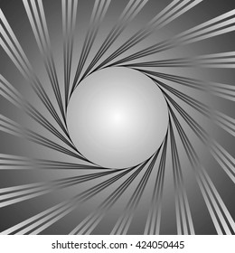 swirl in center on gray background
