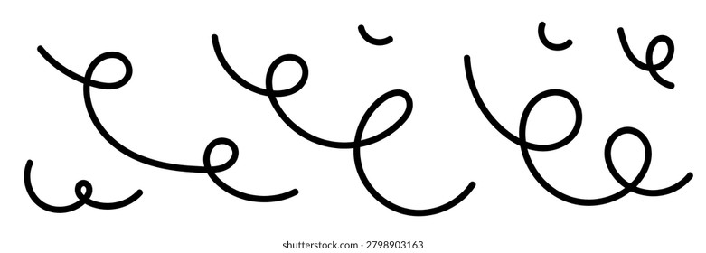 Swirl chaotic line abstract pattern, round wavy doodle thread vector background. Thin line spiral, loops, organic texture, random curvy squiggle, chaos drawing