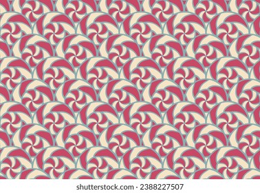 Swirl Christmas motif seamless pattern. Blob brush strokes, candy symbol images. Hand drawn doodle cartoon style design, ink blob brush line strokes. Geometrical background grid. Vector illustration
