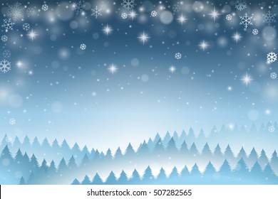 Swirl of Christmas snowflakes on white background