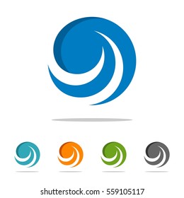 Swirl in Circle Logo Template Illustration Design. Vector EPS 10.