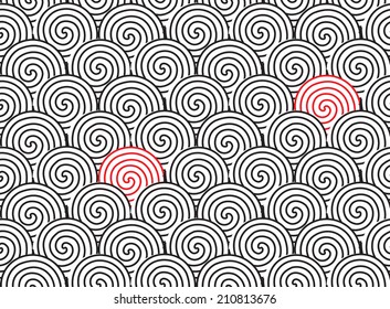 swirl circle vector seamless patterns. Endless texture can be used for wallpaper, pattern fills, web page background,surface textures.