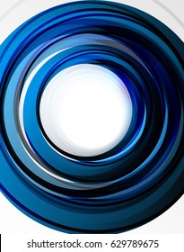 Swirl and circles, futuristic geometrical abstract background. Vector layout template for your text, message, photo or presentation wallpaper