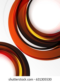 Swirl and circles, futuristic geometrical abstract background. Vector layout template for your text, message, photo or presentation wallpaper