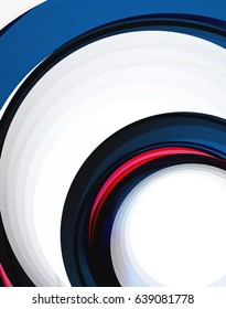 Swirl and circles, futuristic geometrical abstract background. Vector layout template for your text, message, photo or presentation wallpaper