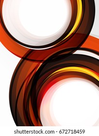 Swirl and circles, futuristic geometrical abstract background. Vector layout template for your text, message, photo or presentation wallpaper