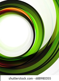 Swirl and circles, futuristic geometrical abstract background. Vector layout template for your text, message, photo or presentation wallpaper