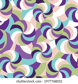 Swirl circles seamless pattern design