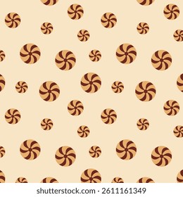 Swirl circles seamless vector pattern