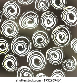 Swirl Circles Vector Seamless Pattern