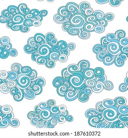 swirl clouds abstract seamless wallpaper background pattern design