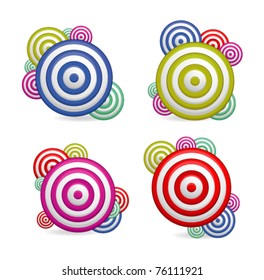 swirl colored circles set on the white