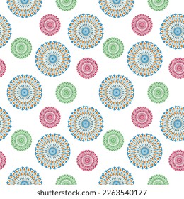swirl colorful objects decoration seamless pattern vector 