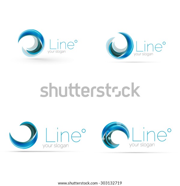 Swirl Company Logo Design Universal All Stock Vector Royalty Free