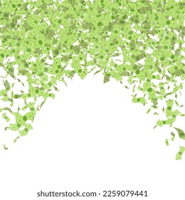 Fondo Blanco Del Vector De Confetti Swirl. Folleto del bote volador. Certificado de Cash Flow de Negocios. Cubierta de reducción de la financiación de la abundancia.