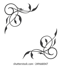 Swirl conner decoration,vector illustration