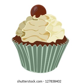 swirl cream cupcake