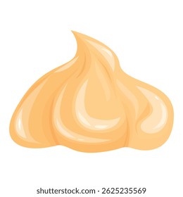Swirl of creamy peanut butter forming a delicious blob