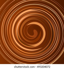 Swirl In A Cup Of Coffee. Flat Vector Illustration. Is Easy To Use