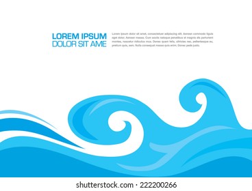 Swirl design layout template/ Brochure design/ Water splashes vector art