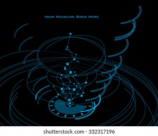 Swirl Design Template With Tron Effect