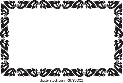 Swirl Doodle Angel Wing Frame Southeast Stock Vector (Royalty Free ...