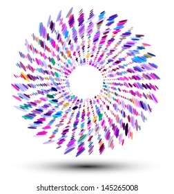 swirl dots abstract shape illustration